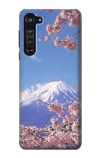 W1060 Mount Fuji Sakura Cherry Blossom Hard Case and Leather Flip Case For Motorola Edge