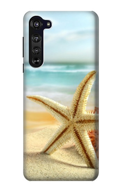 W1117 Starfish on the Beach Hard Case and Leather Flip Case For Motorola Edge