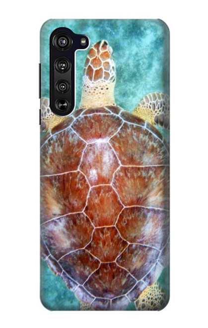 W1424 Sea Turtle Hard Case and Leather Flip Case For Motorola Edge