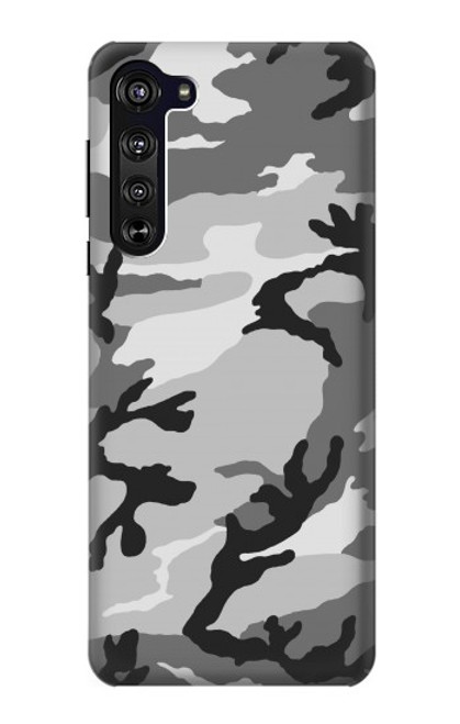 W1721 Snow Camouflage Graphic Printed Hard Case and Leather Flip Case For Motorola Edge