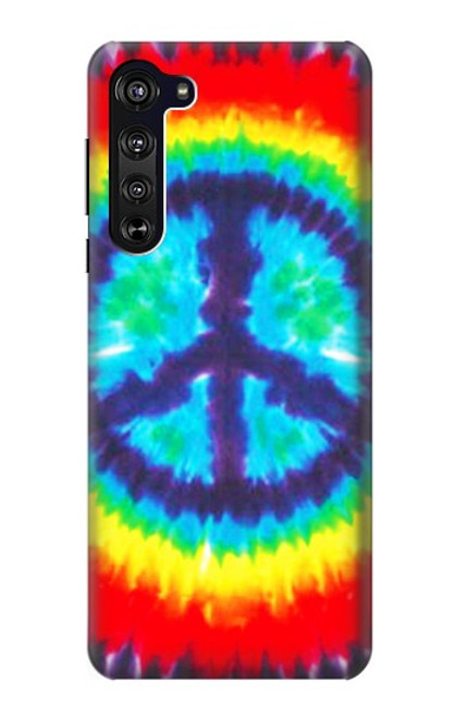 W1870 Tie Dye Peace Hard Case and Leather Flip Case For Motorola Edge