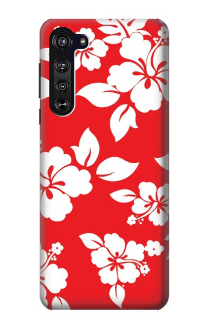 W1949 Hawaiian Hibiscus Pattern Hard Case and Leather Flip Case For Motorola Edge