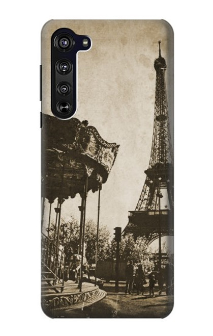 W2174 Eiffel Tower Vintage Paris Hard Case and Leather Flip Case For Motorola Edge