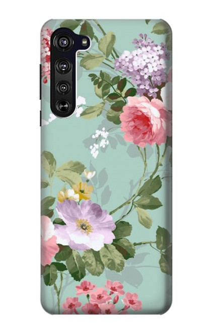 W2178 Flower Floral Art Painting Hard Case and Leather Flip Case For Motorola Edge