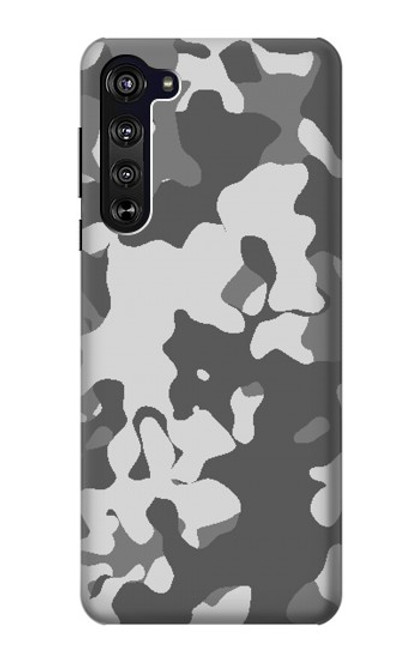 W2186 Gray Camo Camouflage Graphic Printed Hard Case and Leather Flip Case For Motorola Edge