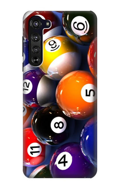 W2238 Billiard Pool Ball Hard Case and Leather Flip Case For Motorola Edge