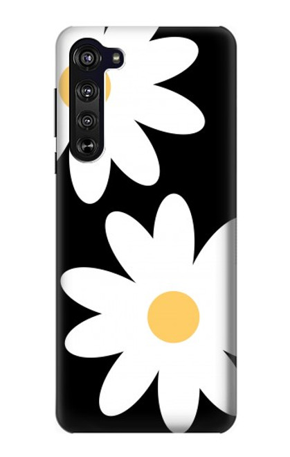 W2315 Daisy White Flowers Hard Case and Leather Flip Case For Motorola Edge