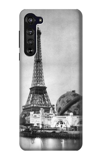 W2350 Old Paris Eiffel Tower Hard Case and Leather Flip Case For Motorola Edge