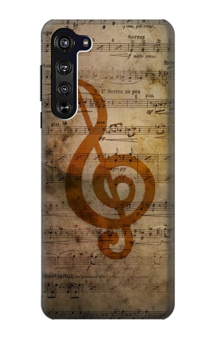 W2368 Sheet Music Notes Hard Case and Leather Flip Case For Motorola Edge