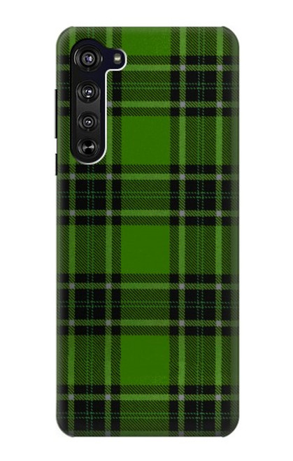 W2373 Tartan Green Pattern Hard Case and Leather Flip Case For Motorola Edge