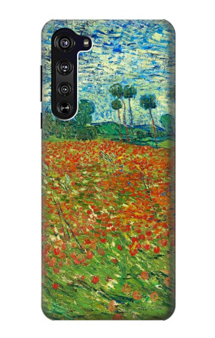 W2681 Field Of Poppies Vincent Van Gogh Hard Case and Leather Flip Case For Motorola Edge