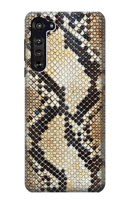 W2703 Snake Skin Texture Graphic Printed Hard Case and Leather Flip Case For Motorola Edge