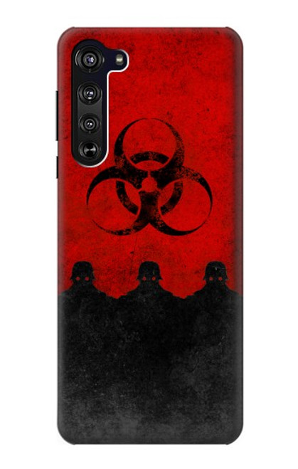 W2917 Biohazards Virus Red Alert Hard Case and Leather Flip Case For Motorola Edge