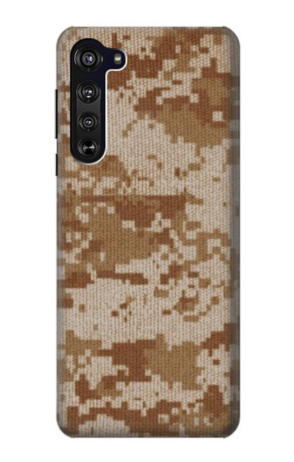 W2939 Desert Digital Camo Camouflage Hard Case and Leather Flip Case For Motorola Edge