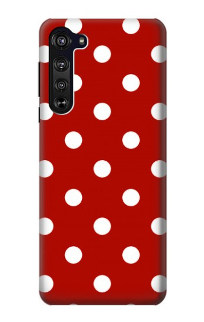 W2951 Red Polka Dots Hard Case and Leather Flip Case For Motorola Edge