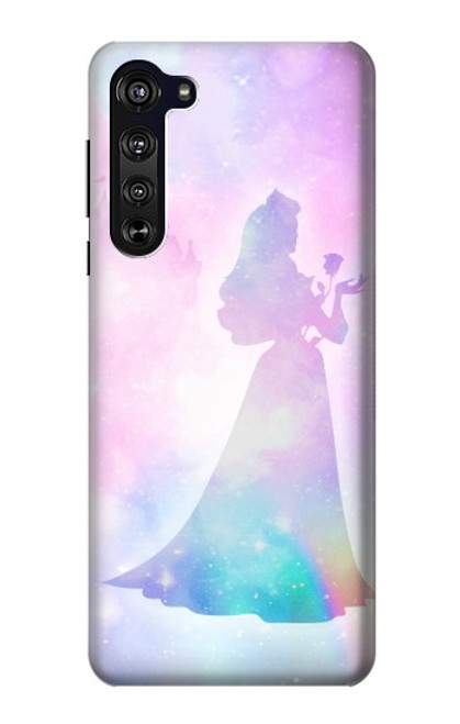 W2992 Princess Pastel Silhouette Hard Case and Leather Flip Case For Motorola Edge