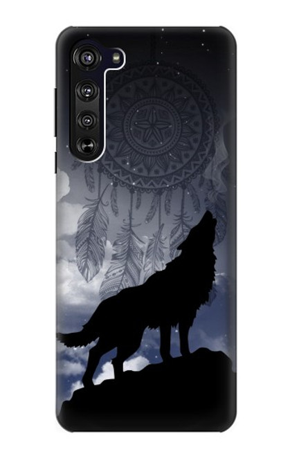 W3011 Dream Catcher Wolf Howling Hard Case and Leather Flip Case For Motorola Edge