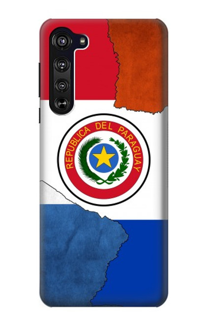 W3017 Paraguay Flag Hard Case and Leather Flip Case For Motorola Edge