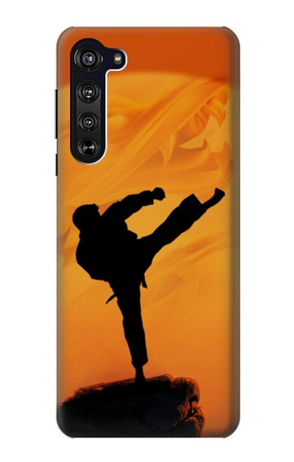 W3024 Kung Fu Karate Fighter Hard Case and Leather Flip Case For Motorola Edge