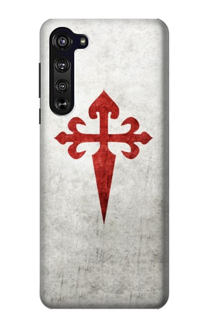 W3200 Order of Santiago Cross of Saint James Hard Case and Leather Flip Case For Motorola Edge