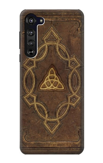 W3219 Spell Book Cover Hard Case and Leather Flip Case For Motorola Edge