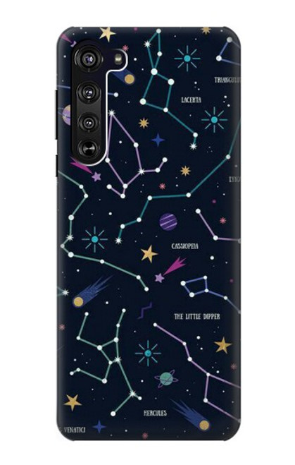 W3220 Star Map Zodiac Constellations Hard Case and Leather Flip Case For Motorola Edge