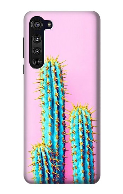 W3673 Cactus Hard Case and Leather Flip Case For Motorola Edge