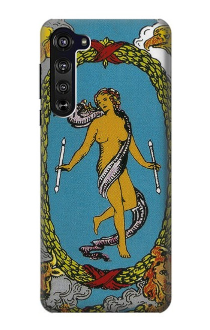 W3746 Tarot Card The World Hard Case and Leather Flip Case For Motorola Edge