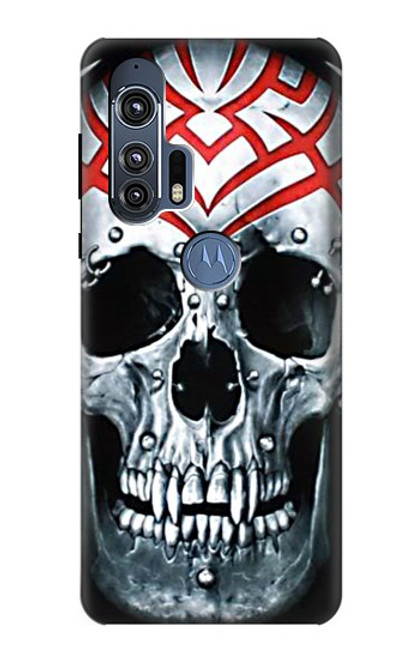 W0223 Vampire Skull Tattoo Hard Case and Leather Flip Case For Motorola Edge+