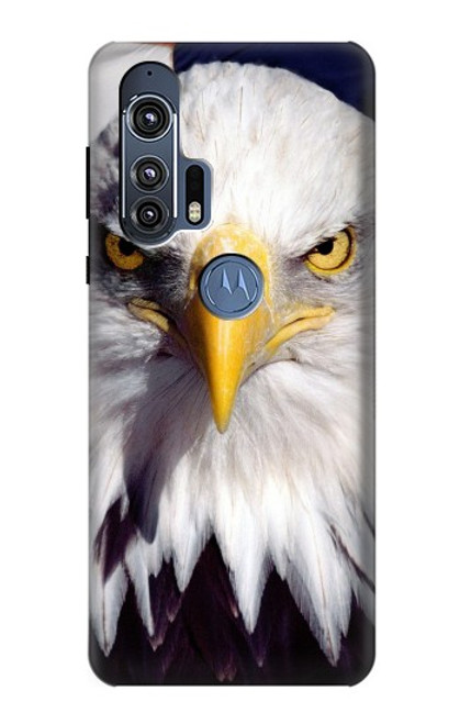 W0854 Eagle American Hard Case and Leather Flip Case For Motorola Edge+