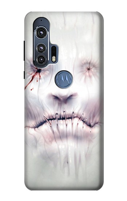 W0884 Horror Face Hard Case and Leather Flip Case For Motorola Edge+