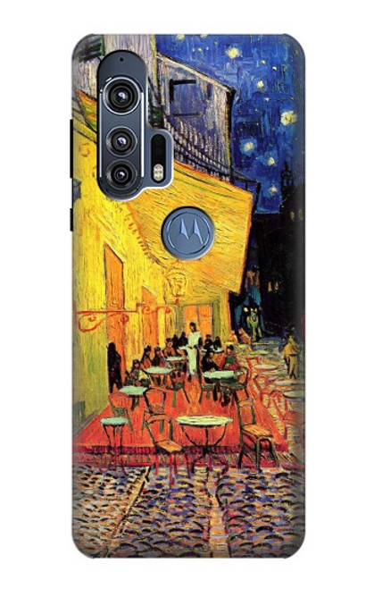 W0929 Van Gogh Cafe Terrace Hard Case and Leather Flip Case For Motorola Edge+