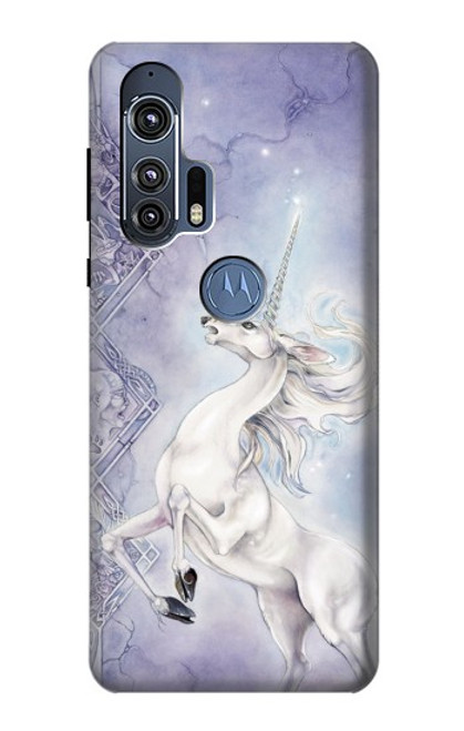 W1134 White Horse Unicorn Hard Case and Leather Flip Case For Motorola Edge+