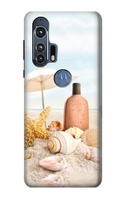 W1425 Seashells on The Beach Hard Case and Leather Flip Case For Motorola Edge+