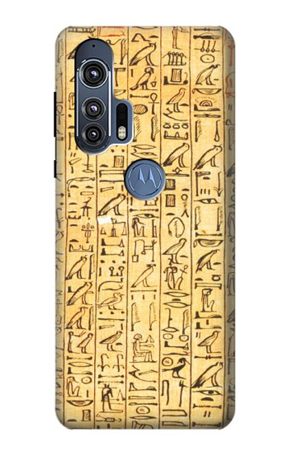 W1625 Egyptian Coffin Texts Hard Case and Leather Flip Case For Motorola Edge+