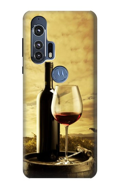 W2042 A Grape Vineyard Grapes Bottle Red Wine Hard Case and Leather Flip Case For Motorola Edge+