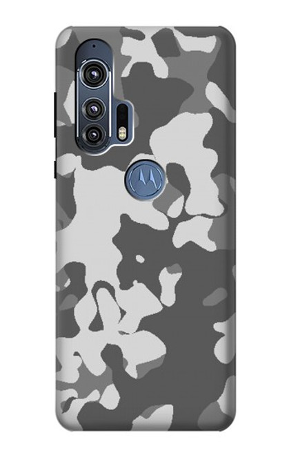 W2186 Gray Camo Camouflage Graphic Printed Hard Case and Leather Flip Case For Motorola Edge+