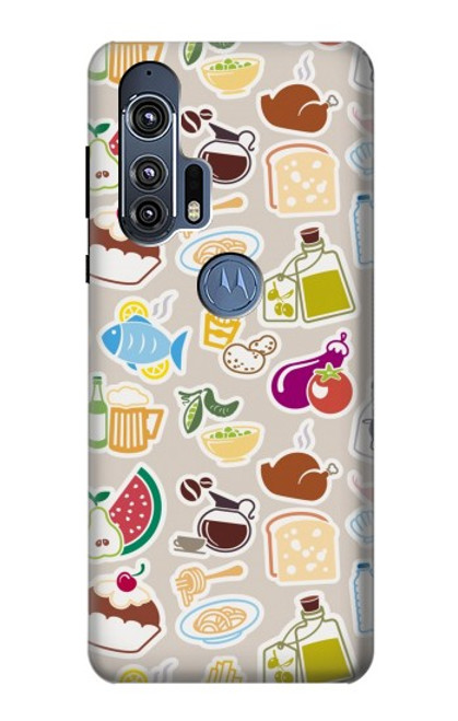 W2321 Food and Drink Seamless Hard Case and Leather Flip Case For Motorola Edge+