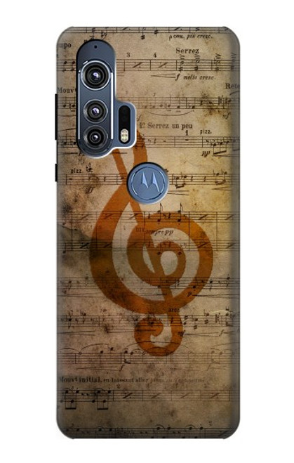 W2368 Sheet Music Notes Hard Case and Leather Flip Case For Motorola Edge+