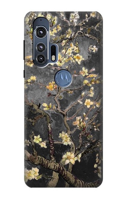 W2664 Black Blossoming Almond Tree Van Gogh Hard Case and Leather Flip Case For Motorola Edge+