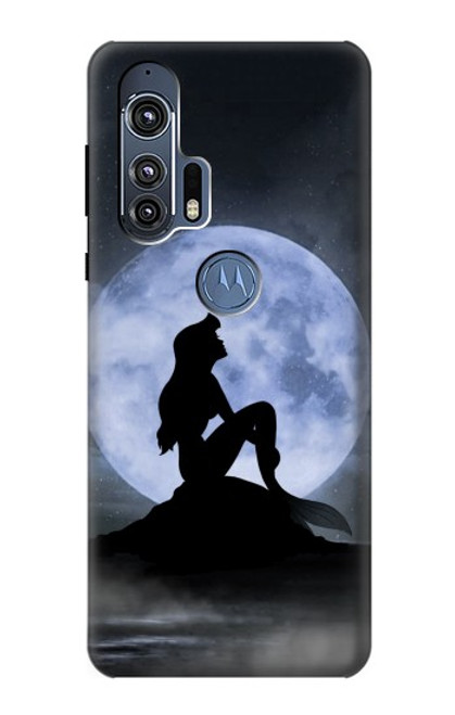 W2668 Mermaid Silhouette Moon Night Hard Case and Leather Flip Case For Motorola Edge+