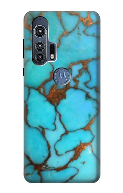 W2685 Aqua Turquoise Gemstone Graphic Printed Hard Case and Leather Flip Case For Motorola Edge+