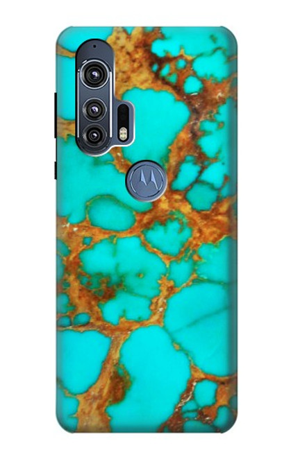 W2688 Aqua Copper Turquoise Gemstone Graphic Hard Case and Leather Flip Case For Motorola Edge+