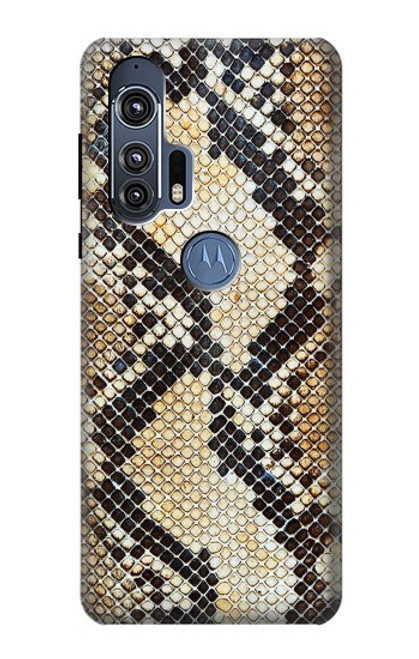 W2703 Snake Skin Texture Graphic Printed Hard Case and Leather Flip Case For Motorola Edge+