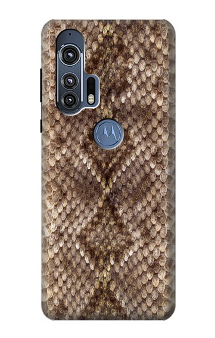 W2875 Rattle Snake Skin Graphic Printed Hard Case and Leather Flip Case For Motorola Edge+