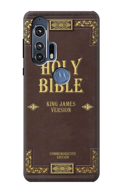 W2889 Holy Bible Cover King James Version Hard Case and Leather Flip Case For Motorola Edge+