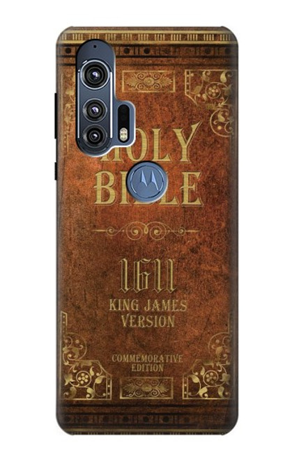 W2890 Holy Bible 1611 King James Version Hard Case and Leather Flip Case For Motorola Edge+