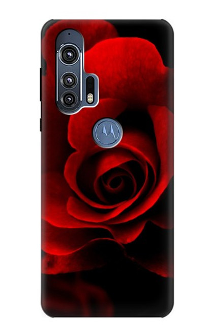 W2898 Red Rose Hard Case and Leather Flip Case For Motorola Edge+