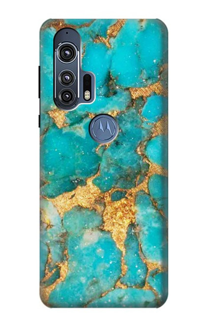 W2906 Aqua Turquoise Stone Hard Case and Leather Flip Case For Motorola Edge+