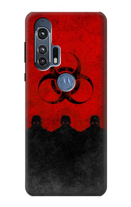 W2917 Biohazards Virus Red Alert Hard Case and Leather Flip Case For Motorola Edge+